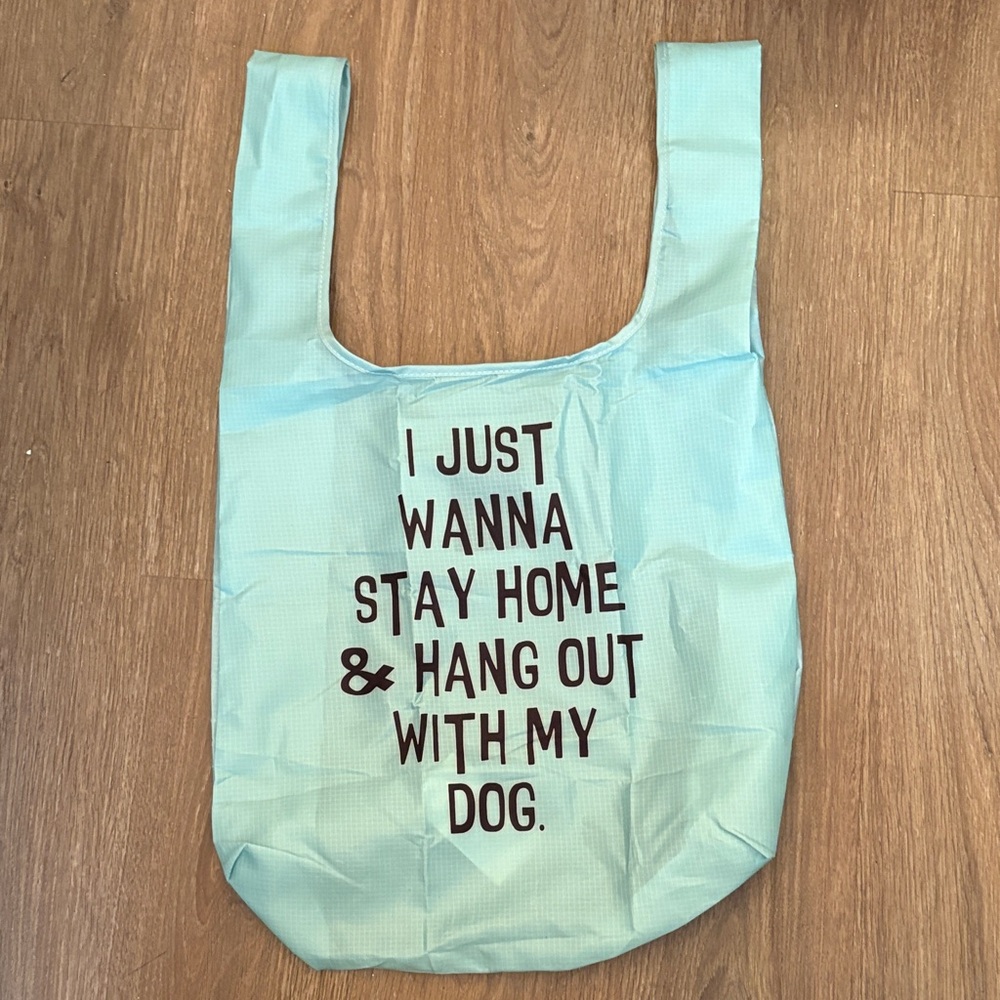 Mint Green Tote Bag with Fun Quote